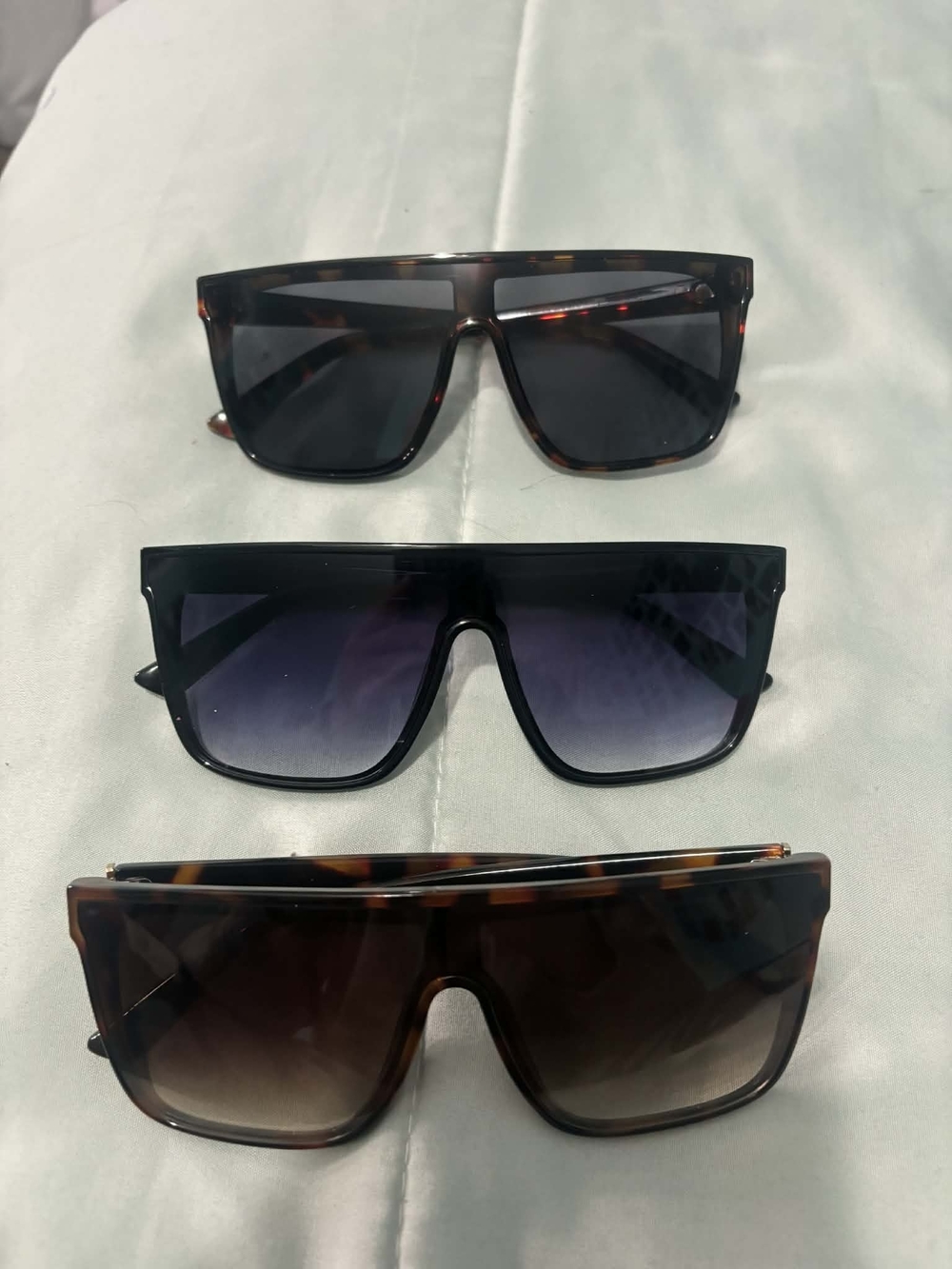 Tortoise and Black Shield Sunglasses - Womens Accessories